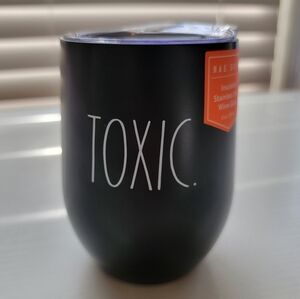Rae Dunn Toxic Insulated Stainless Steel Wine Glass NEW